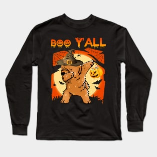 Chow Chow Dabbing Boo Yall Ghost Halloween Long Sleeve T-Shirt